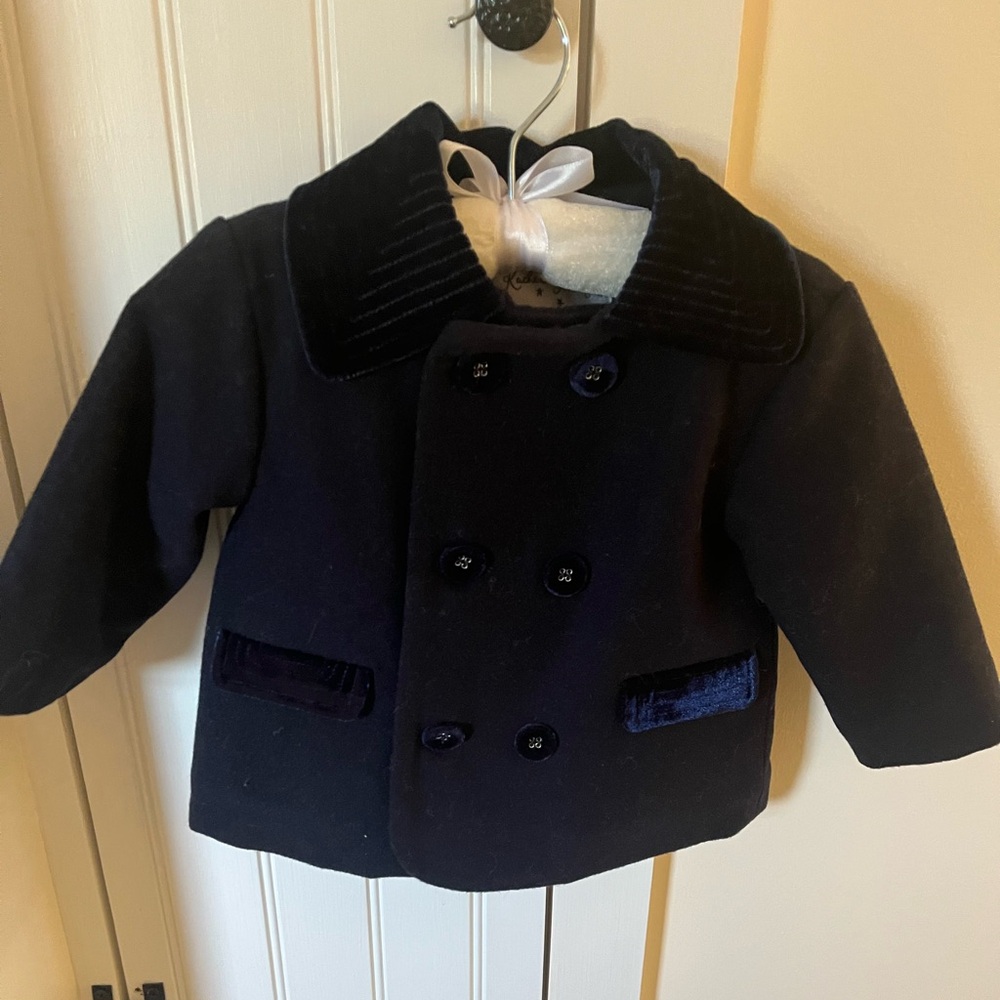 Rachel Riley boys dress coat with velvet collar, 12m